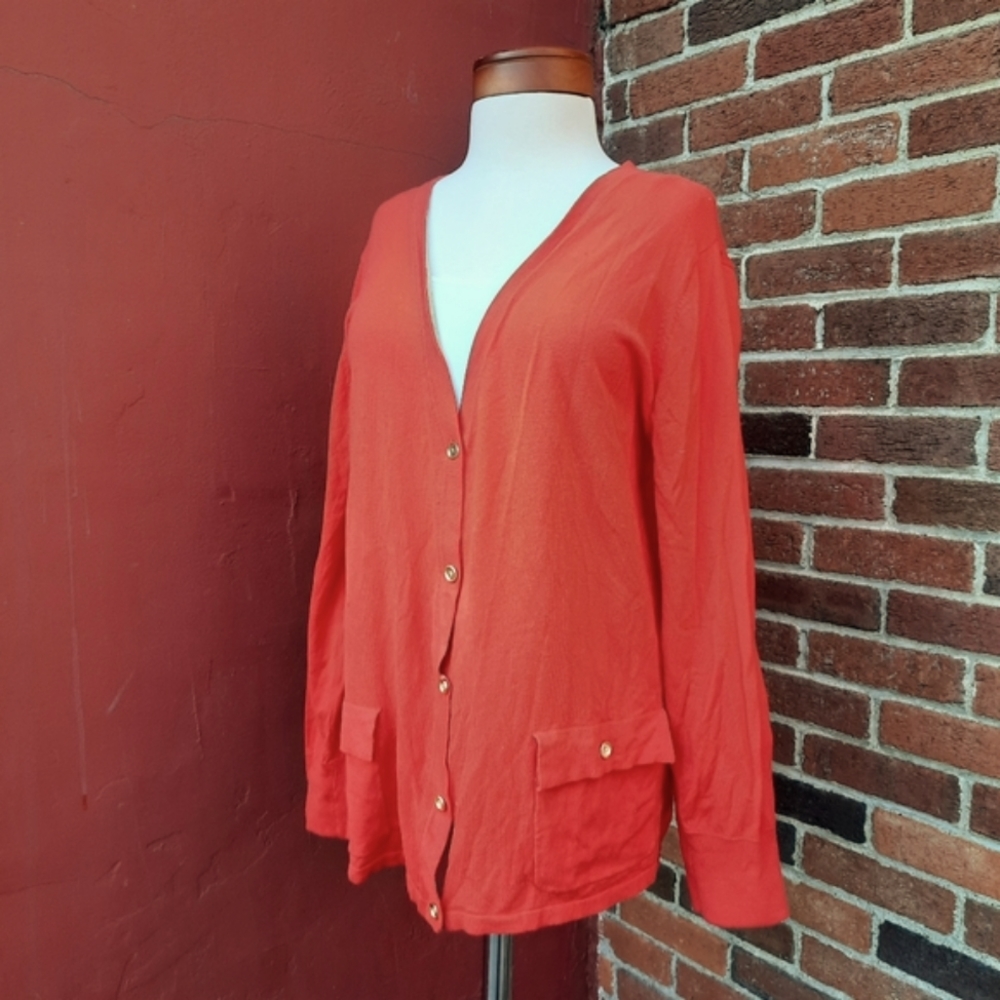 Jones New York Button Down Pocket Cardigan Sweater Plus 1X NEW Gift Idea